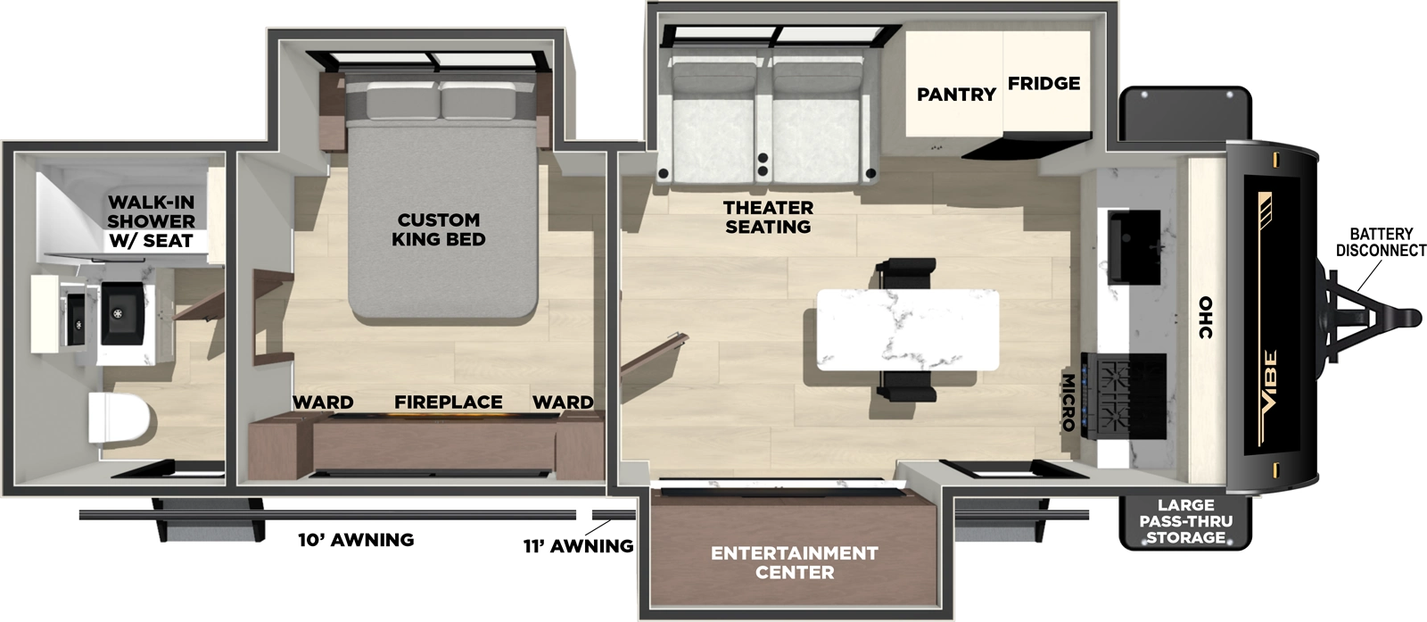 Vibe 2500FIK Floorplan